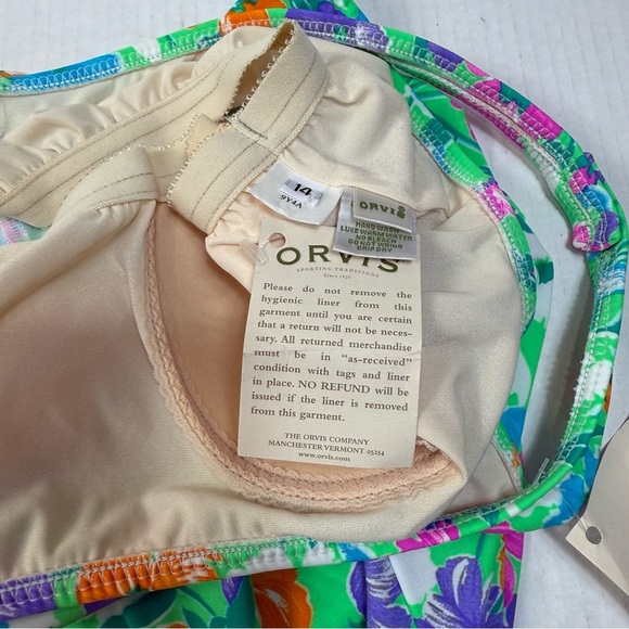 Orvis Blue Fitted Swim Top Size 14 - Picture 4 of 9